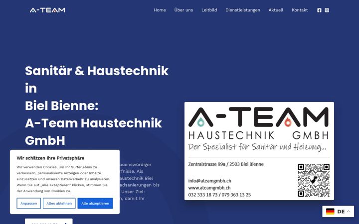 Screenshot of ateamgmbh.ch