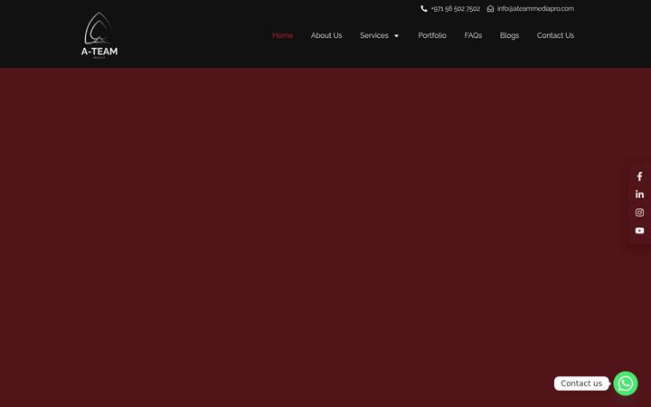 Snímek obrazovky ateammediapro.com