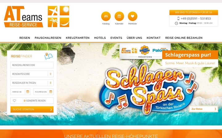 Screenshot of ateams.de
