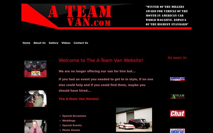 Screenshot of ateamvan.com