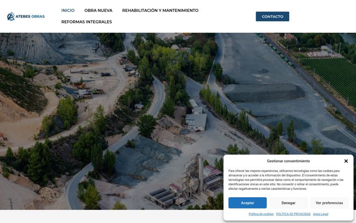 Screenshot of atebes-obras.com