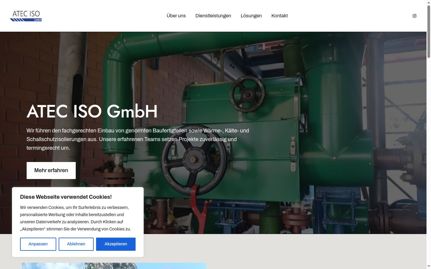 Screenshot del banner di consenso mostrato prima di qualsiasi interazione