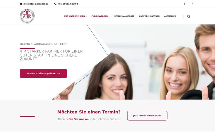 Screenshot of atec-personal.de
