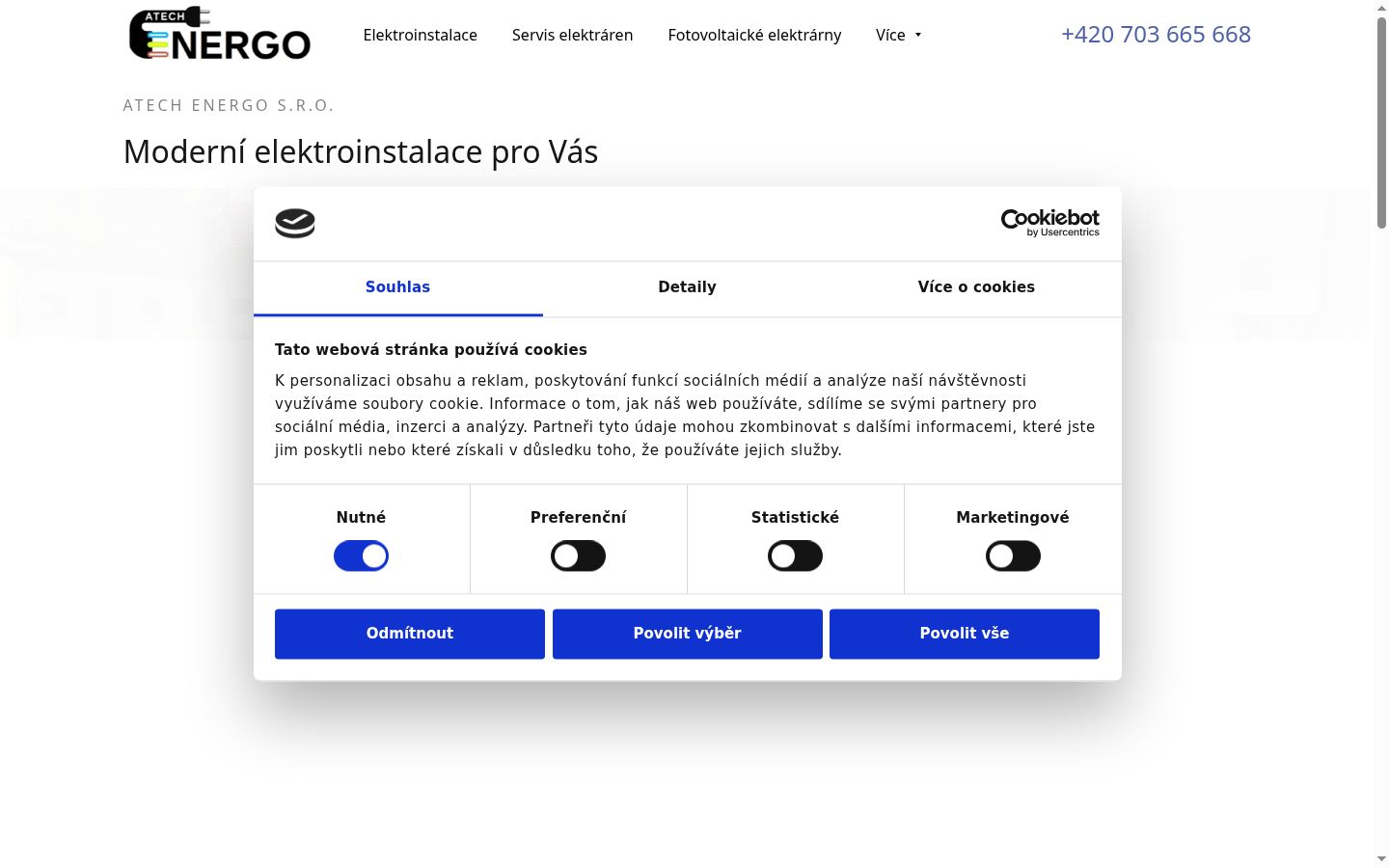 Screenshot of the consent banner shown before any interaction