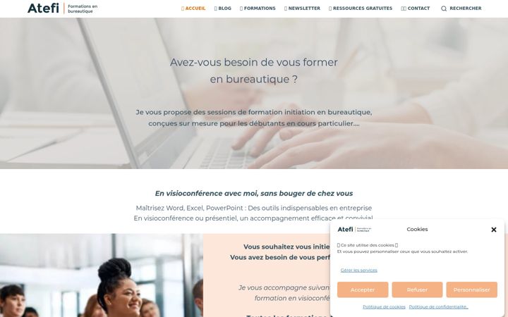 Screenshot of atefi.fr