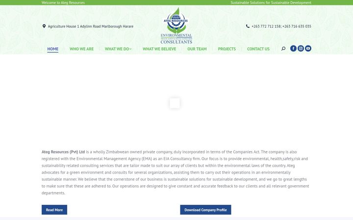 Screenshot of ategresources.co.zw