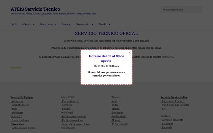 Screenshot of ateissat.es