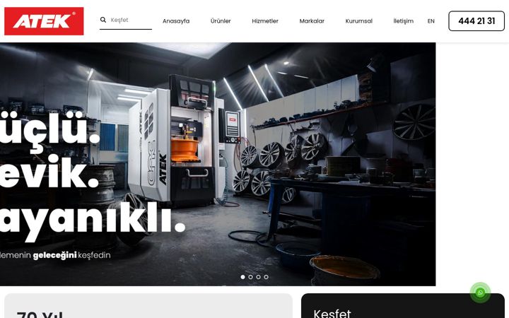 Screenshot of atekmakina.com
