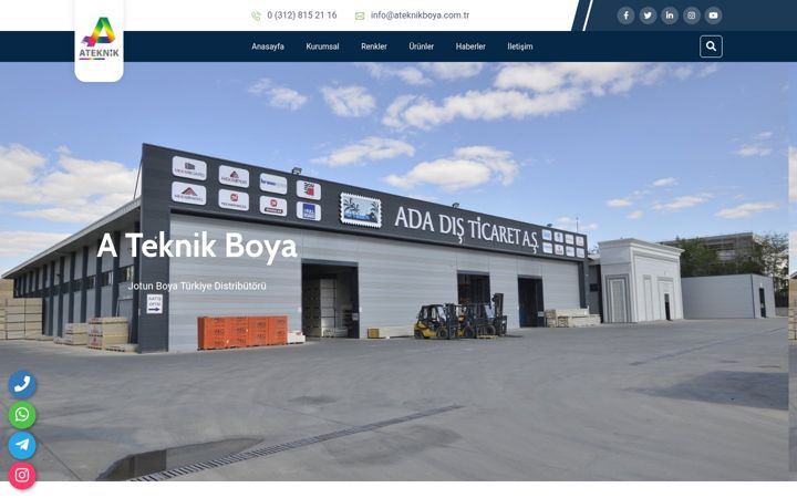 Screenshot of ateknikboya.com.tr