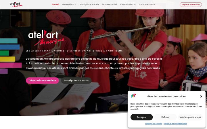 Screenshot του atelart.fr