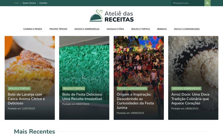 Captura de pantalla de ateliedasreceitas.com.br