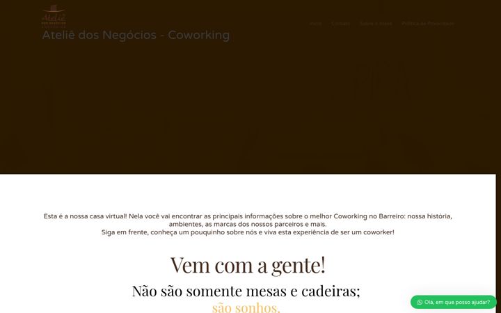 Captura de pantalla de ateliedosnegocioscoworking.com.br