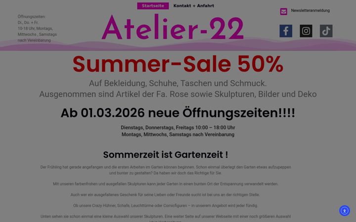 Screenshot of atelier-22essen.com