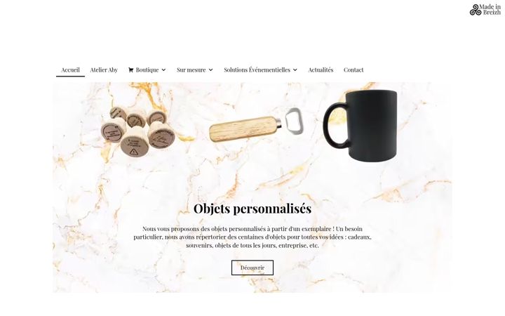 Screenshot of atelier-aby.bzh