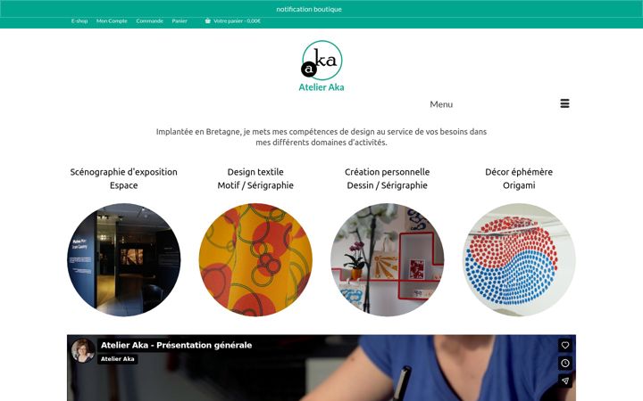Screenshot του atelier-aka.fr