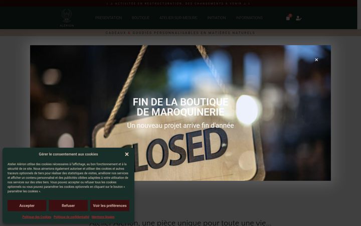 Screenshot του atelier-alerion.fr