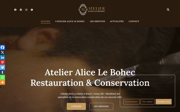 Screenshot του atelier-alicelebohec.fr