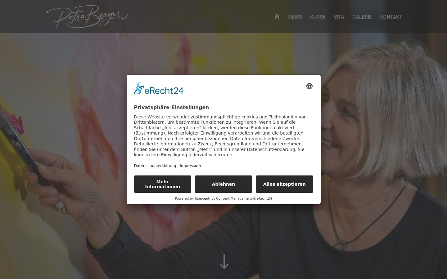 Screenshot tal-banner tal-kunsens muri qabel kwalunkwe interazzjoni