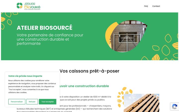 Capture d'écran de atelier-biosource.fr