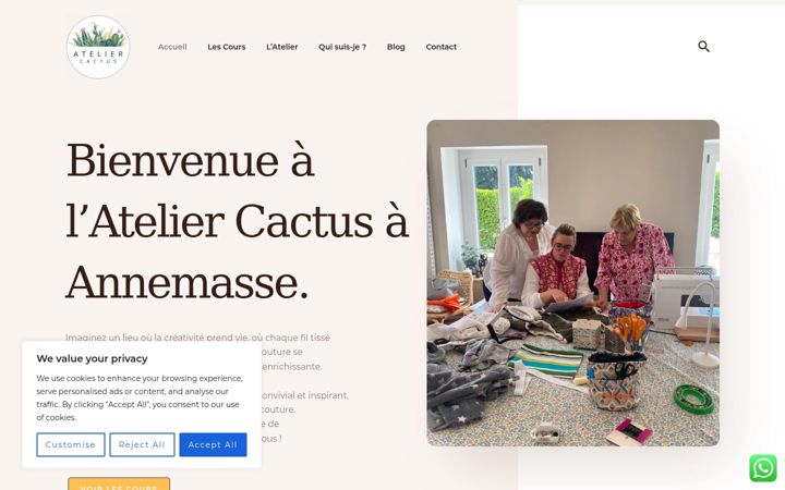 Capture d'écran de atelier-cactus.fr