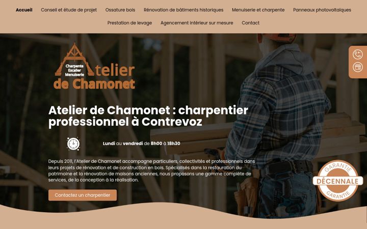 Capture d'écran de atelier-chamonet.fr