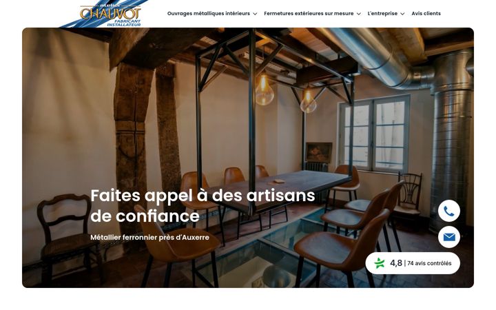 Screenshot of atelier-chauvot.com