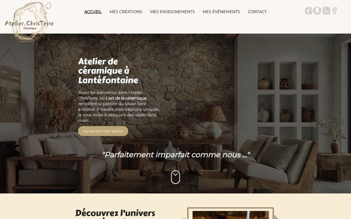Capture d'écran de atelier-christerre.fr