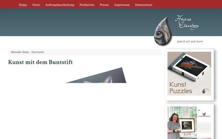 Screenshot of atelier-claesberg.de
