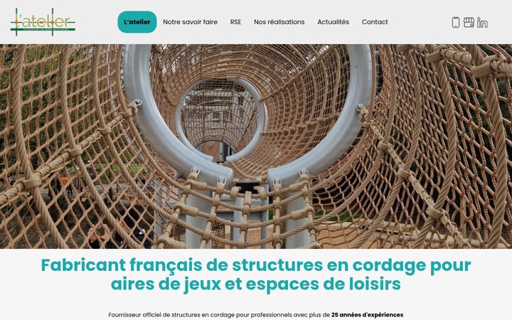 Screenshot van atelier-corde.fr