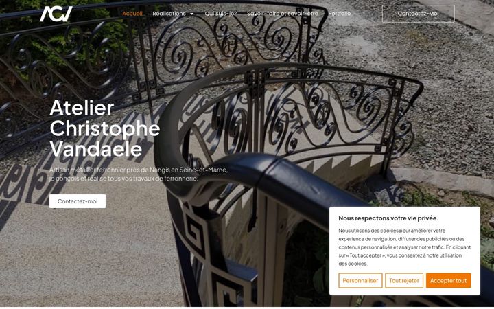 Screenshot of atelier-cvandaele.fr