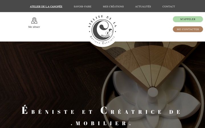 Screenshot of atelier-de-la-canopee.fr