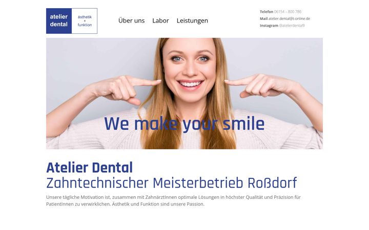 Screenshot of atelier-dental.com