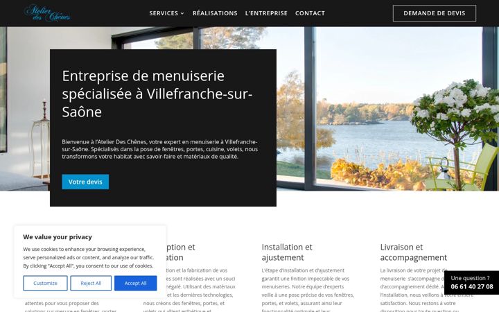 Snimka zaslona za atelier-des-chenes.com