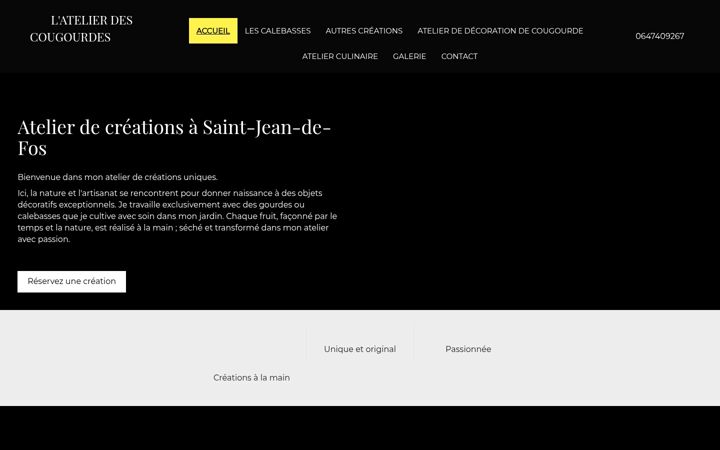 Screenshot of atelier-des-cougourdes.fr
