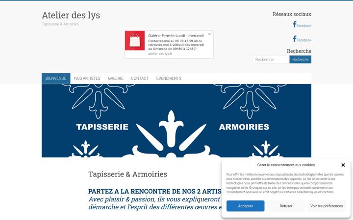 Screenshot of atelier-des-lys.fr