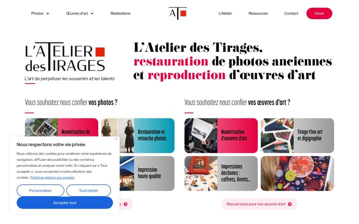 Screenshot of atelier-des-tirages.fr