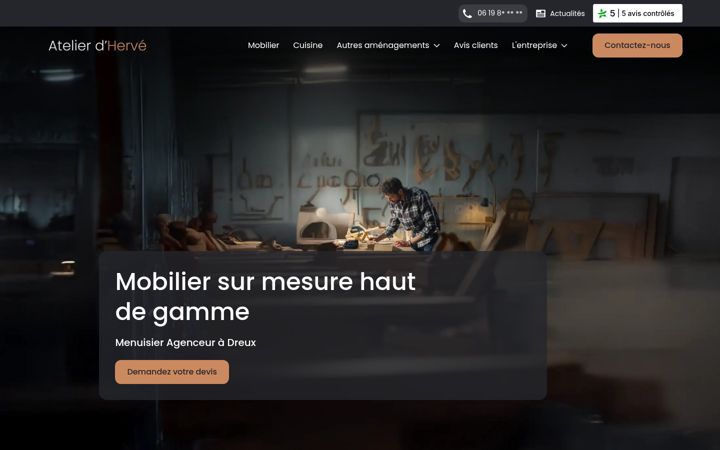 Screenshot of atelier-dherve.fr