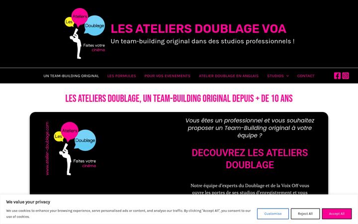 Snimka zaslona za atelier-doublage.com