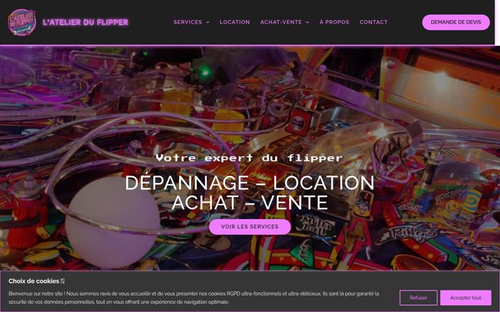 Screenshot of atelier-du-flipper.fr