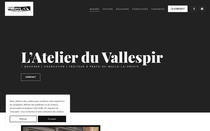 Snimka zaslona za atelier-du-vallespir.com