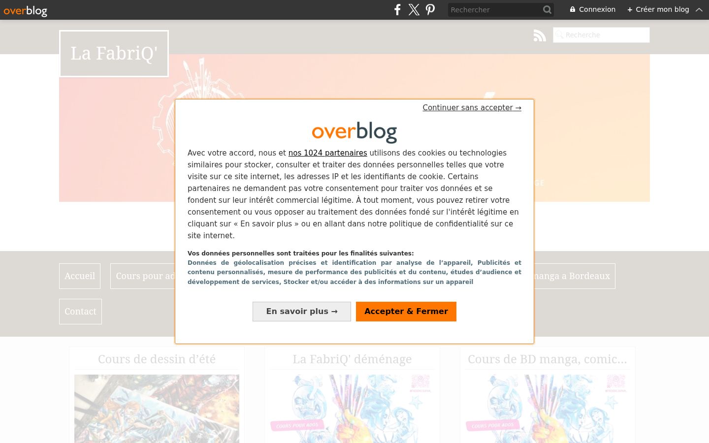 Screenshot des Einwilligungsbanners vor jeglicher Interaktion