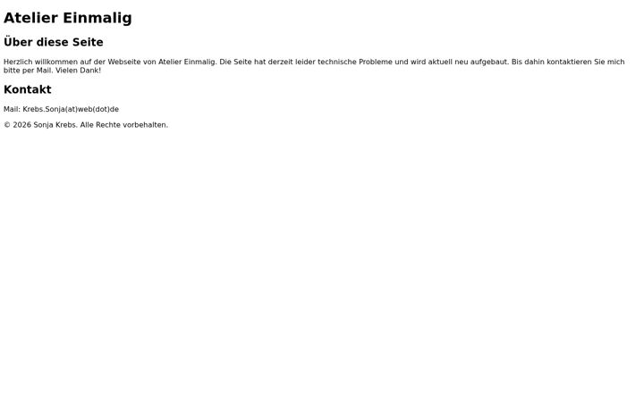 Screenshot of atelier-einmalig.de