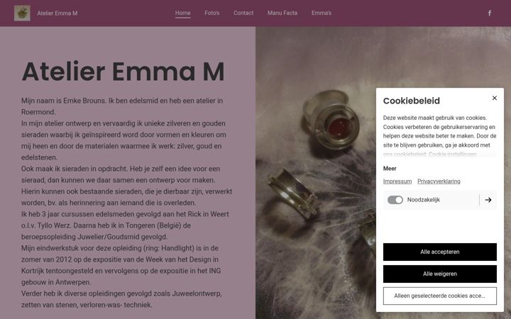 Screenshot of atelier-emma-m.nl