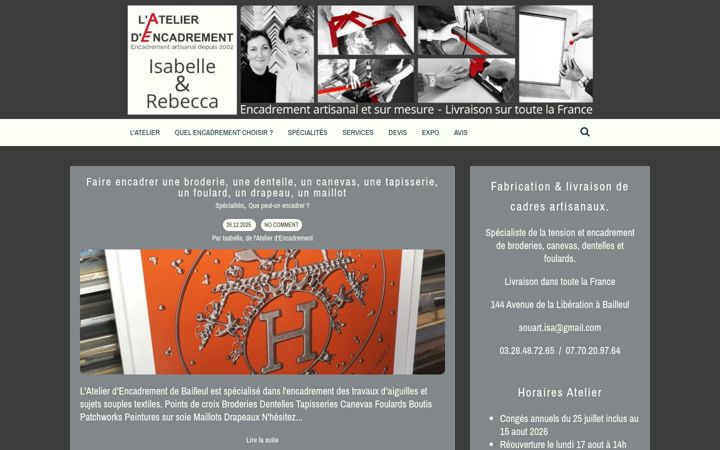 Screenshot of atelier-encadrement.com