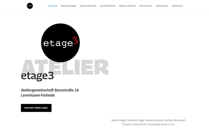 Screenshot of atelier-etage3.de