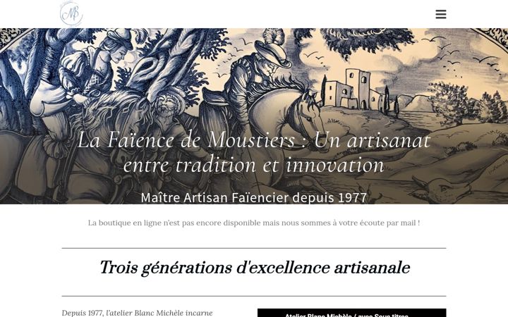 Screenshot of atelier-faience-moustiers.com