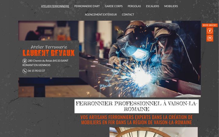 Screenshot of atelier-ferronnerie-dart.fr