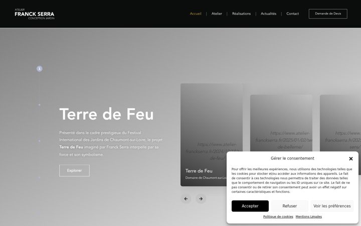 Screenshot of atelier-franckserra.fr