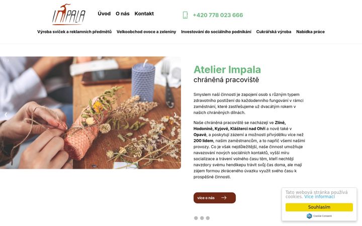 Screenshot of atelier-impala.cz