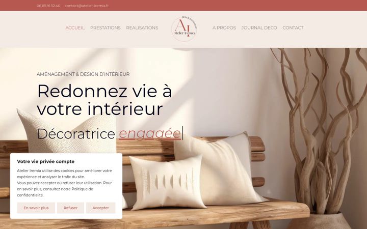 Screenshot of atelier-iremia.fr